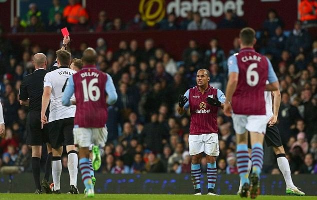 Gabriel Agbonlahor succeeds in appeal against red card during Manchester United game