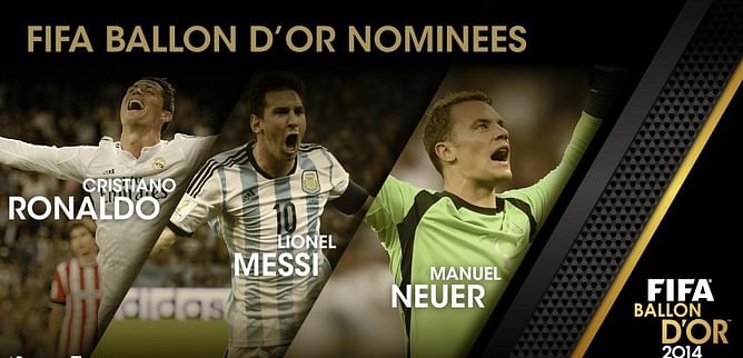 Ballon d'Or 2014: FIFA announces final three nominees for the award