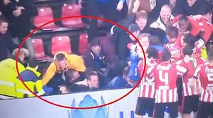 Video: Fence collapses as PSV fans celebrate goal against Feyenoord