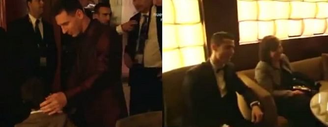 Video: Cristiano Ronaldo introduces his son to Lionel Messi at FIFA Ballon d'Or awards