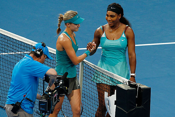 Genie Bouchard makes a snarky remark after beating Serena Williams