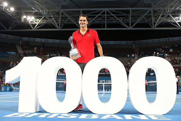1000 wins for Roger Federer as he clinches Brisbane title
