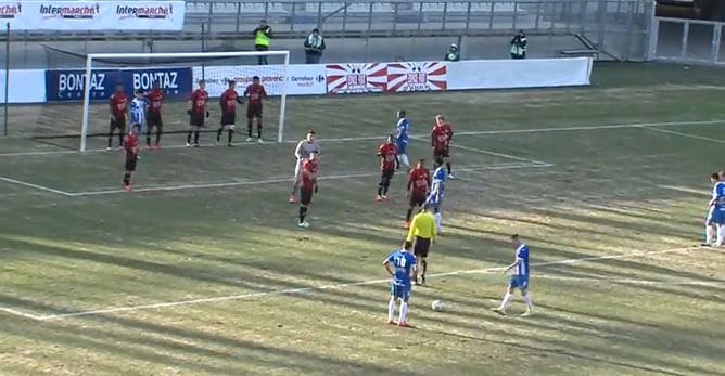How does one score a goal now? OGC Nice reserves field an unconventional tactic to stop free-kick