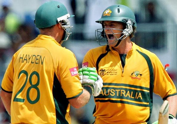 Matthew Hayden and Adam Gilchrist