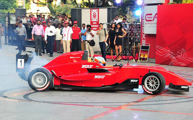 German Sebastian Balthasar takes pole position at the MRF Challenge series in Chennai