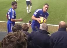 Video: Chelsea's John Terry reacts to abusive Tottenham fan at White Hart Lane