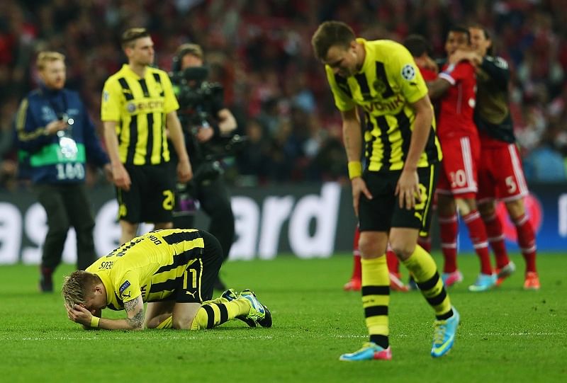 Dortmund team after the 2013 Champions League heartbreak
