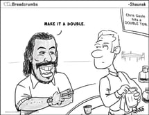 Comic: Double or nothing - Chris Gayle