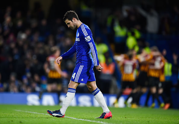 Cesc Fabregas could miss Chelsea's next two Premier League fixtures due to injury