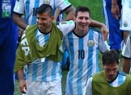 Messi Aguero together