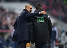 Video: Pep Guardiola hugs fourth official to celebrate Bayern Munich's goal