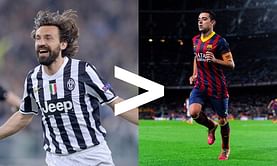 5 Reasons why Andrea Pirlo is greater than Xavi