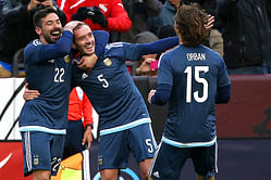 Argentina cruise to a 2-0 win over El Salvador in an international friendly without injured Lionel Messi