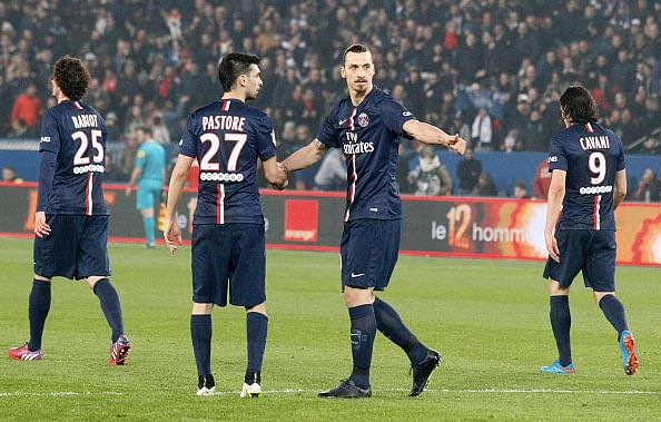 Zlatan Ibrahimovic's hat-trick against Lorient fires Paris Saint-Germain to top of Ligue 1