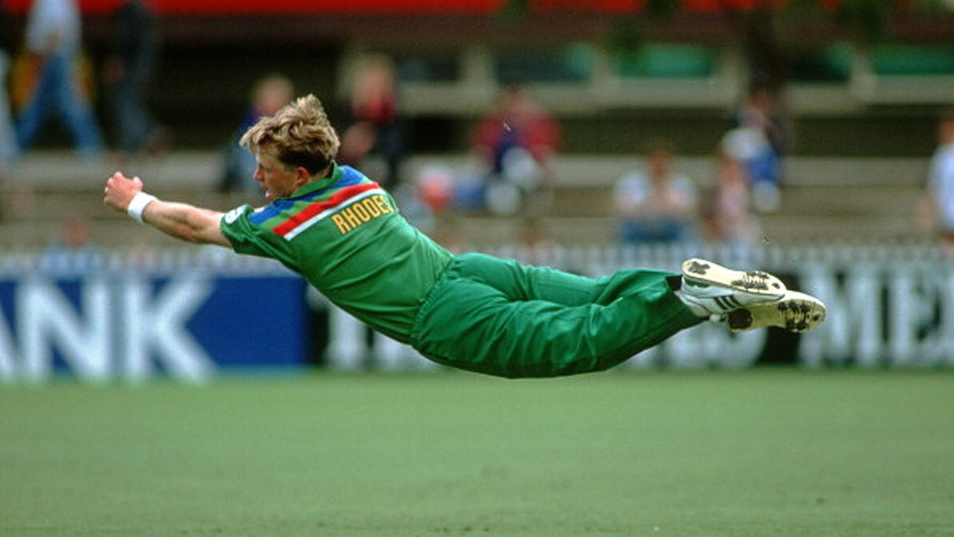 Jonty Rhodes in action for South Africa