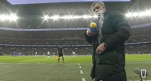 Video: The Playful One? Jose Mourinho squirts water on camera during Capital One Cup final