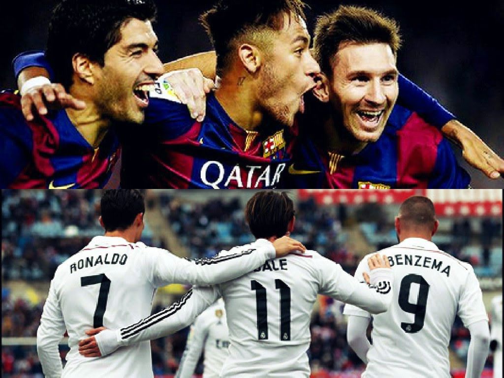 El Clasico : Messi and Neymar vs Ronaldo and Bale