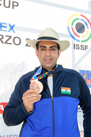 Manavjit Singh Sandhu bags bronze in ISSF Shotgun World Cup