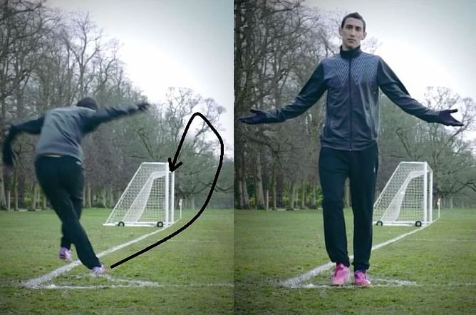 Video: Manchester United's Angel Di Maria scores a rabona goal straight from the corner
