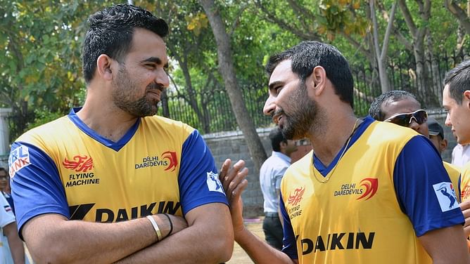 Delhi Daredevils pacers Zaheer Khan and Mohammed Shami nursing injuries
