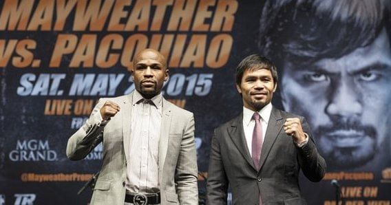Websites show ticket-rates for the Floyd Mayweather-Manny Pacquiao fight as £94,000