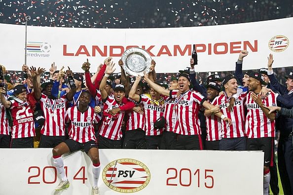 PSV Eindhoven win 22nd Dutch Eredivisie title with three games to spare