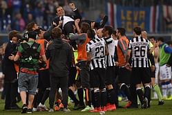 Juventus win the Serie A title for the fourth time in a row