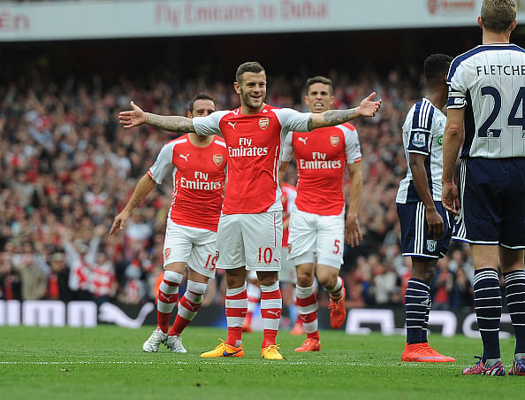 Video: Jack Wilshere's stunning half-volley in 4-1 victory over West Bromwich Albion