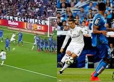 Who scored the better free-kick against Getafe: Cristiano Ronaldo or James Rodriguez?