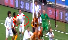 Video: Phil Jones punched by Hull City's Abel Hernandez during their match last night