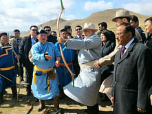 Modi shoots arrows at Mongolia's Mini Naadam festival