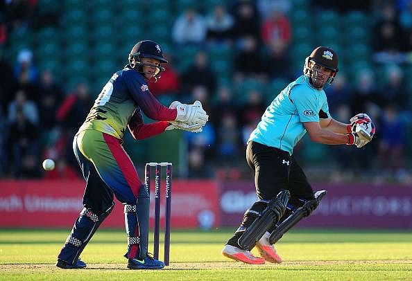 NatWest T20 game suspended after Rory Burns and Moises Henriques collide while fielding