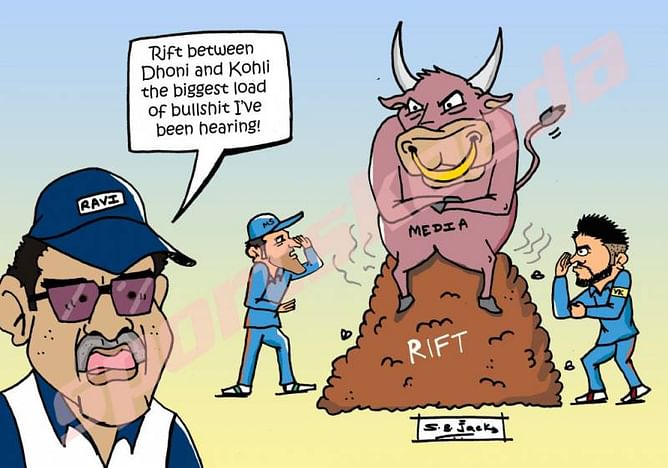 Comic: Ravi Shastri is annoyed with MS Dhoni and Virat Kohli news