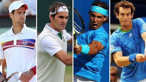 Roger Federer, Rafael Nadal, Novak Djokovic and Andy Murray - The golden generation of tennis