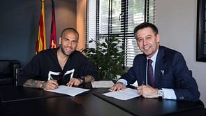 Dani Alves signs contract extension with Barcelona