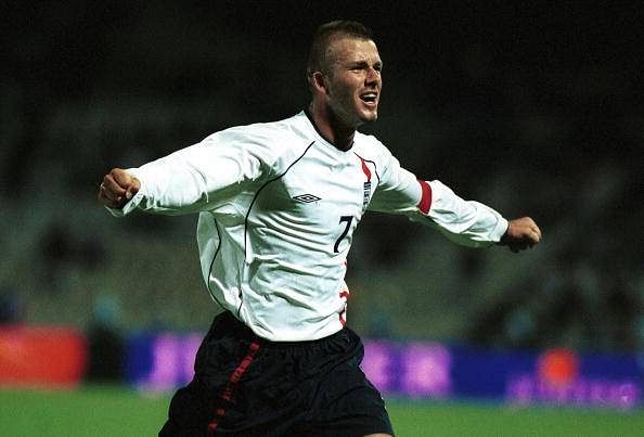 David Beckham England goal