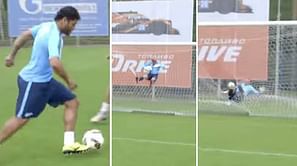 Video: Hulk's shot in training sends goalkeeper "flying through back of the net"