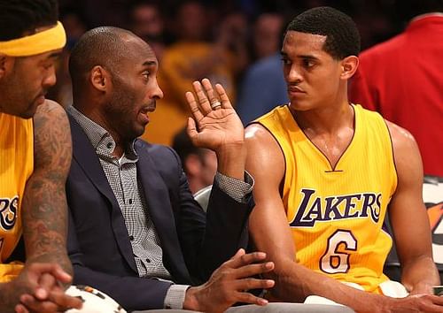 Kobe Bryant wioth Jordan Clarkson