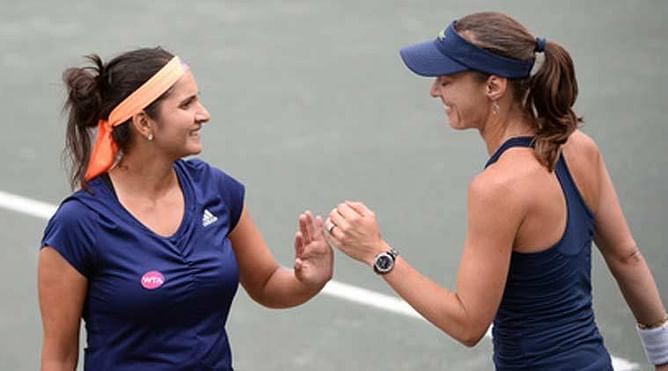 Sania Mirza - Martina Hingis ousted from Eastbourne semis