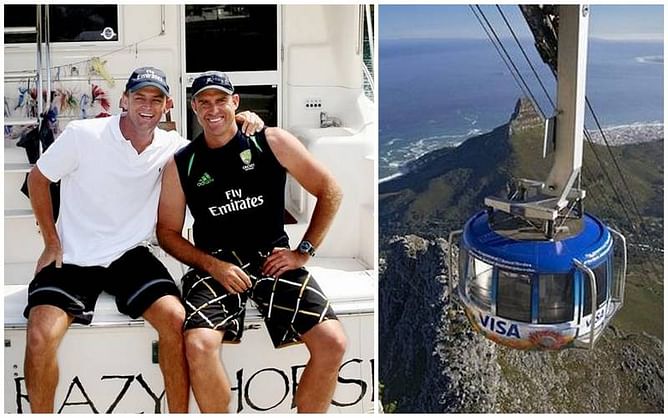 When Matthew Hayden climbed on top of a cable car to have his 'Titanic' moment