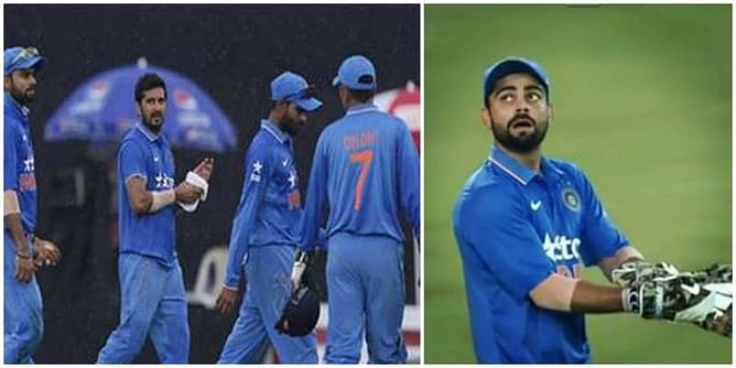 When Virat Kohli took on the wicket keeper's duties and MS Dhoni took an over break during Bangladesh ODI