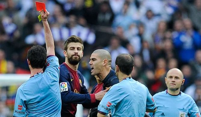 6 instances when players were sent-off after the final whistle