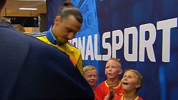 Video: Swedish mascots completely starstruck after meeting Zlatan Ibrahimovic