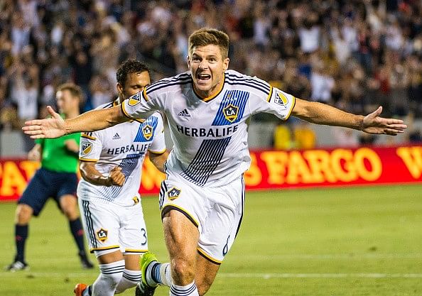 Video: Steven Gerrard scores first MLS goal in LA Galaxy's 5-2 rout of San Jose Earthquakes