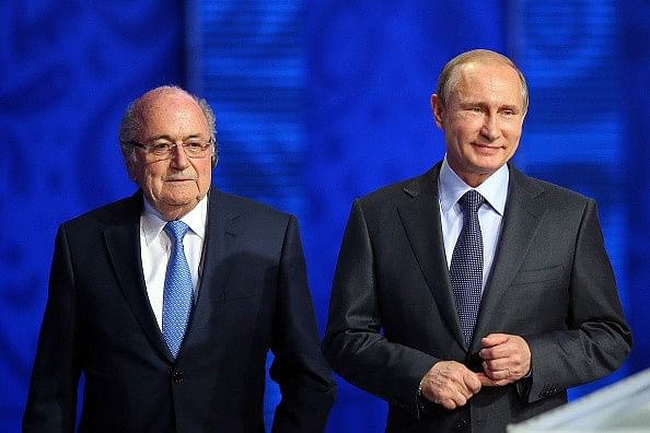 Vladimir Putin, Sepp Blatter voice mutual support