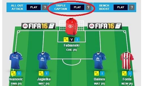 FPL Fantasy Premier League Triple Captain Chip