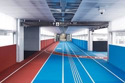 A running track inside an airport!