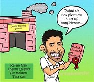 Comic: Karun Nair thanks Rahul Dravid for maiden Test call
