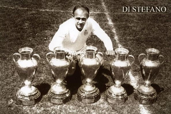 Alfredo Di Stefano won five consecutive European Cups from 1955/56 to 1959/60