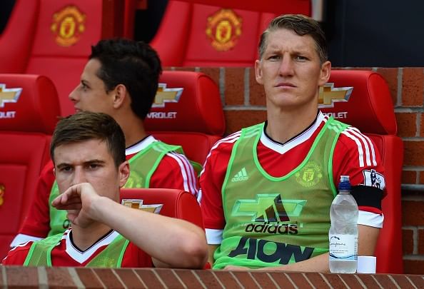 Ryan Giggs catches fan stealing Bastian Schweinsteiger's water bottle from players' dugout